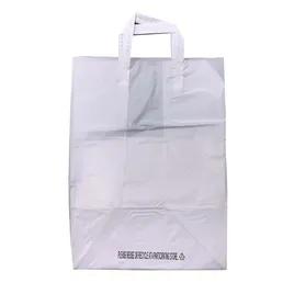 Bag 12X10X16X10 Plastic 2MIL White With Folded Loop Handle Closure 250/Case