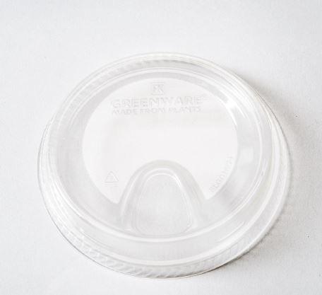 Greenware® Lid Dome 4X0.8 IN PLA Clear For 16-24 OZ Cold B-Size Cup Sip Through 1000/Case