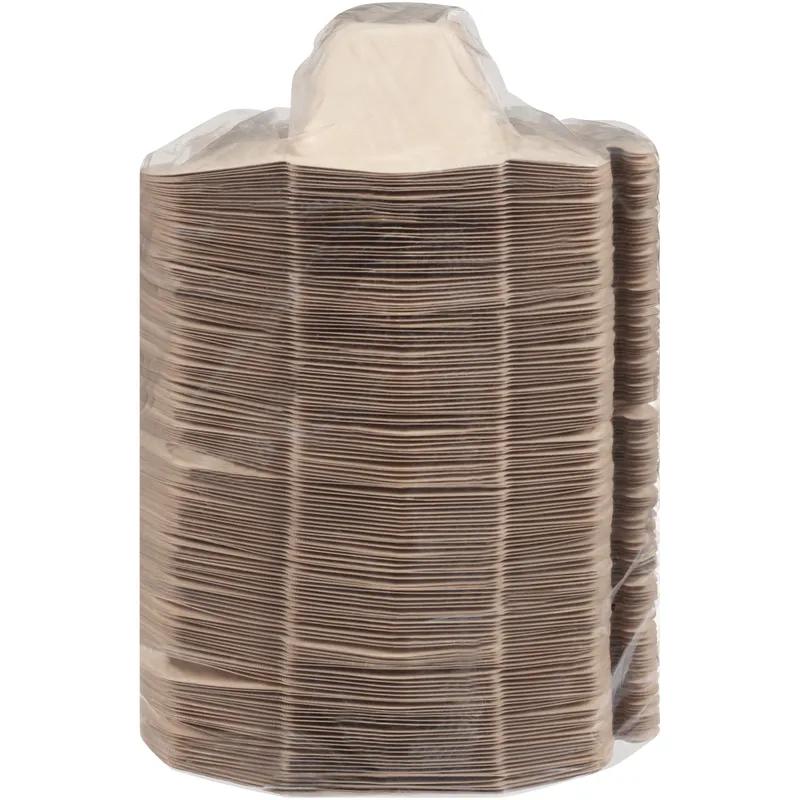 Take-Out Container Fold-Top With Flat Lid 5X5X3 IN Pulp Fiber Kraft Rectangle 300/Case