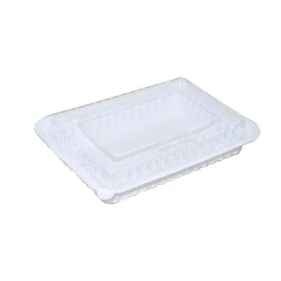 Take-Out Container Base & Lid Combo With Dome Lid 26 OZ PP White Oblong 150/Case