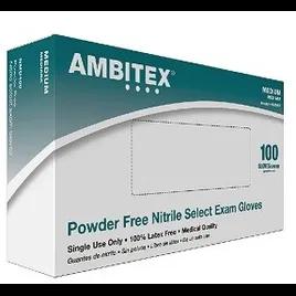 Examination Gloves Medium (MED) Blue Nitrile Rubber Disposable Powder-Free 100 Count/Pack 10 Packs/Case 1000 Count/Case