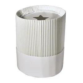Adult Chef Hat 9 IN White Paper Disposable Fluted 12 Count/Pack 1 Packs/Case