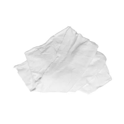 French Terry Rag 25 LB Terry Cloth White Washed Bleached 1/Case