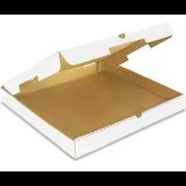 Pizza Box 16X16 IN Corrugated Cardboard White Kraft Plain Square 50/Bundle