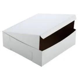 Bakery Box 7X7X3 IN Clay-Coated Paperboard White Easy Lock 1-Piece 250/Bundle