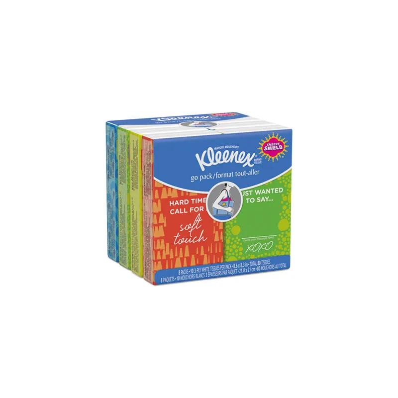 Kleenex® On The Go Packs Facial Tissue 3PLY White 10 Sheets/Pack